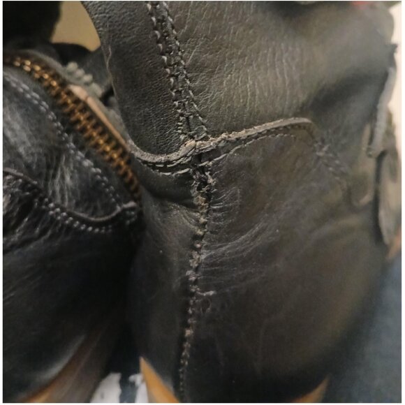 Freebird Rylan Over Knee High Buckle Strappy Navy Blue Real Leather Boots 9 - Picture 12 of 17